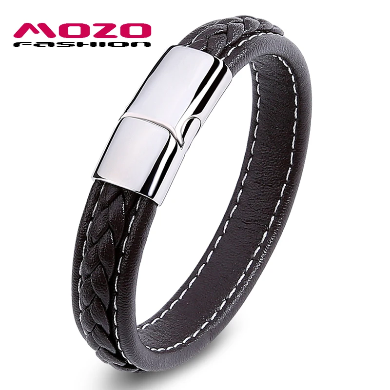 Fashion Wrap Bracelet Men Genuine Leather Rope Chain Simple Whole Brown Design With Magnet Buckle Jewelry Wristband PS2010Z
Fashion Wrap Bracelet Men Genuine Leather Rope Chain Simple Whole Brown Design With Magnet Buckle Jewelry Wristband PS2010Z