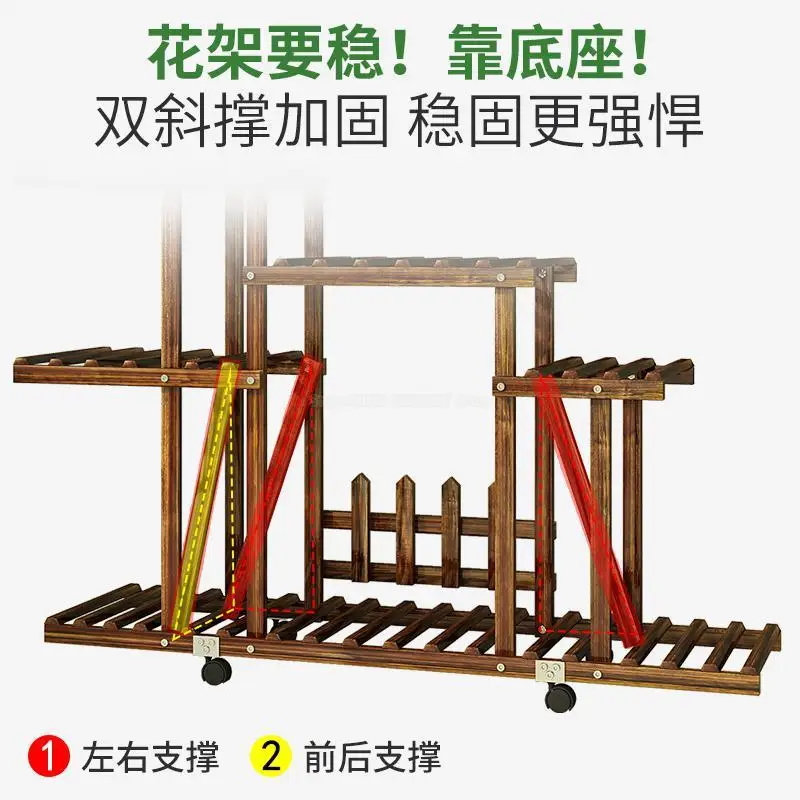 H1 Carbonized Wood Damp-proof Antiseptic Flower Rack Multi-layer Plant Stand Shelves Garden Patio Balcony With Planting Tools
H1 Carbonized Wood Damp-proof Antiseptic Flower Rack Multi-layer Plant Stand Shelves Garden Patio Balcony With Planting Tools