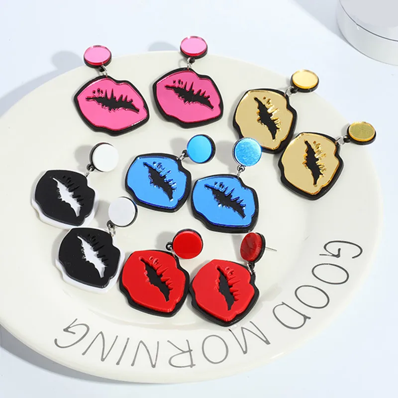 New Red Lips Acrylic Drop Earrings for Women Punk Gold Color Long Dangle Earrings Nightclub Hip Hop Fashion Jewelry Accessories
New Red Lips Acrylic Drop Earrings for Women Punk Gold Color Long Dangle Earrings Nightclub Hip Hop Fashion Jewelry Accessories