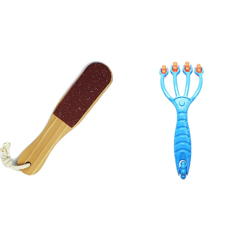 2-Way Cuticle Polisher Brush Foot Rasp File Callus Remover Wood Pedicure Tool & Blue 4 Finger Massager Rolling
2-Way Cuticle Polisher Brush Foot Rasp File Callus Remover Wood Pedicure Tool & Blue 4 Finger Massager Rolling