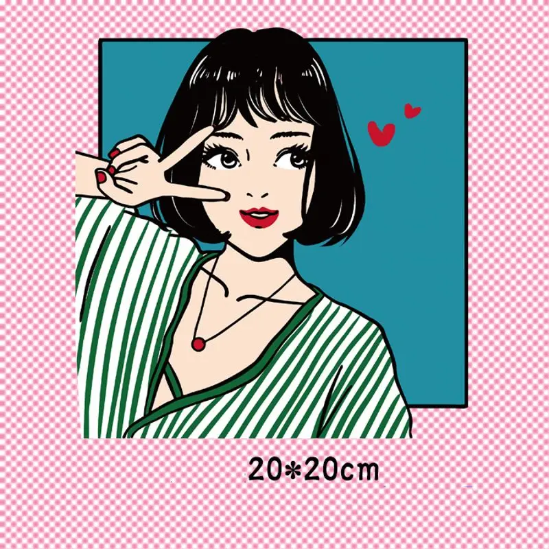 20x20cm Cartoon Cute Girl Iron On Patches For DIY Heat Transfer Clothes T-Shirt Thermal Stickers Decoration Printing
20x20cm Cartoon Cute Girl Iron On Patches For DIY Heat Transfer Clothes T-Shirt Thermal Stickers Decoration Printing