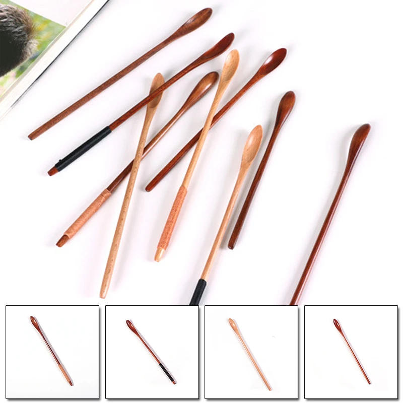 Natural Wooden Spoon Long Handle Honey Coffee Stirring Spoons Environmental Wood Tableware Kitchen Supplies
Natural Wooden Spoon Long Handle Honey Coffee Stirring Spoons Environmental Wood Tableware Kitchen Supplies