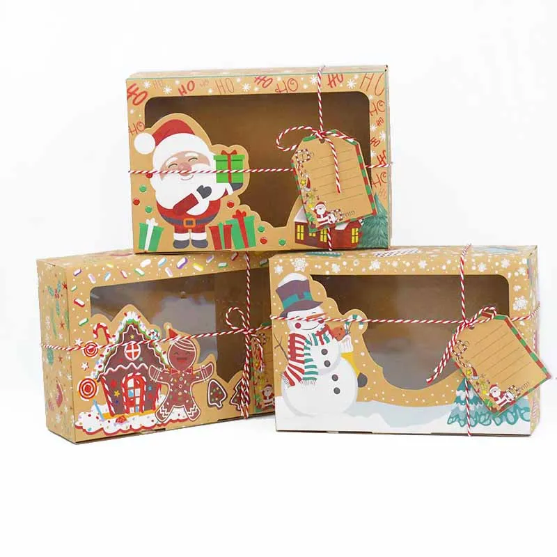 3pcs Mix Christmas Cookie Gift Boxes for Christmas Party Supplies Christmas Kraft Paper Gift Food Bakery Boxes with Clear Window
3pcs Mix Christmas Cookie Gift Boxes for Christmas Party Supplies Christmas Kraft Paper Gift Food Bakery Boxes with Clear Window