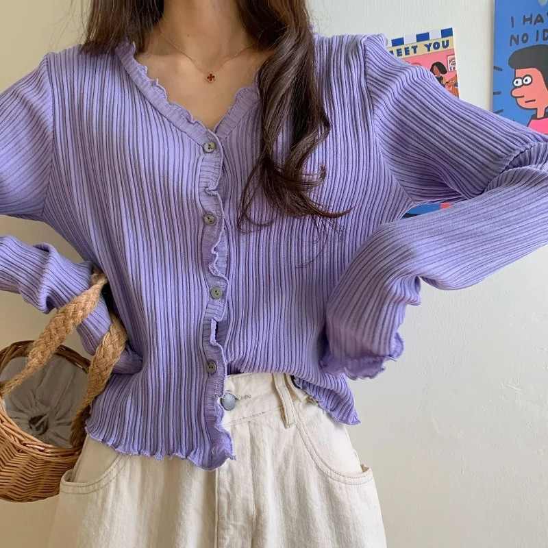 Women's mesh cardigan, Korean pullover, V-neck, fashion, single button, shorts, elastic, 2021 series
Women's mesh cardigan, Korean pullover, V-neck, fashion, single button, shorts, elastic, 2021 series