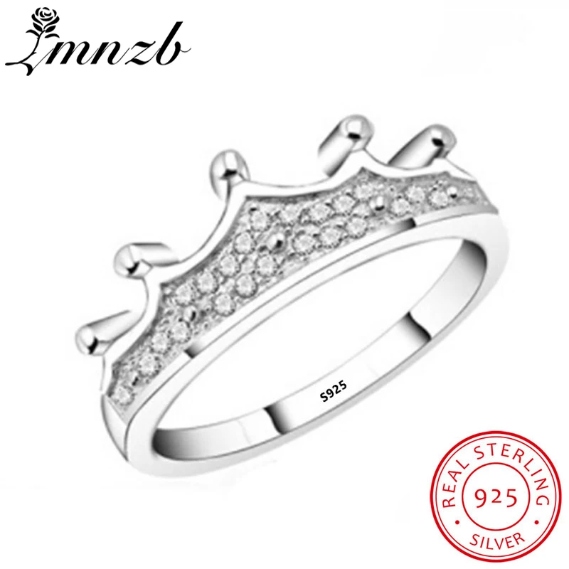LMNZB Real 100% 925 Sterling Silver Ring Ladies Personality Design CZ Zircon Crystal Crown Ring Jewelry Party Gifts LR014
LMNZB Real 100% 925 Sterling Silver Ring Ladies Personality Design CZ Zircon Crystal Crown Ring Jewelry Party Gifts LR014