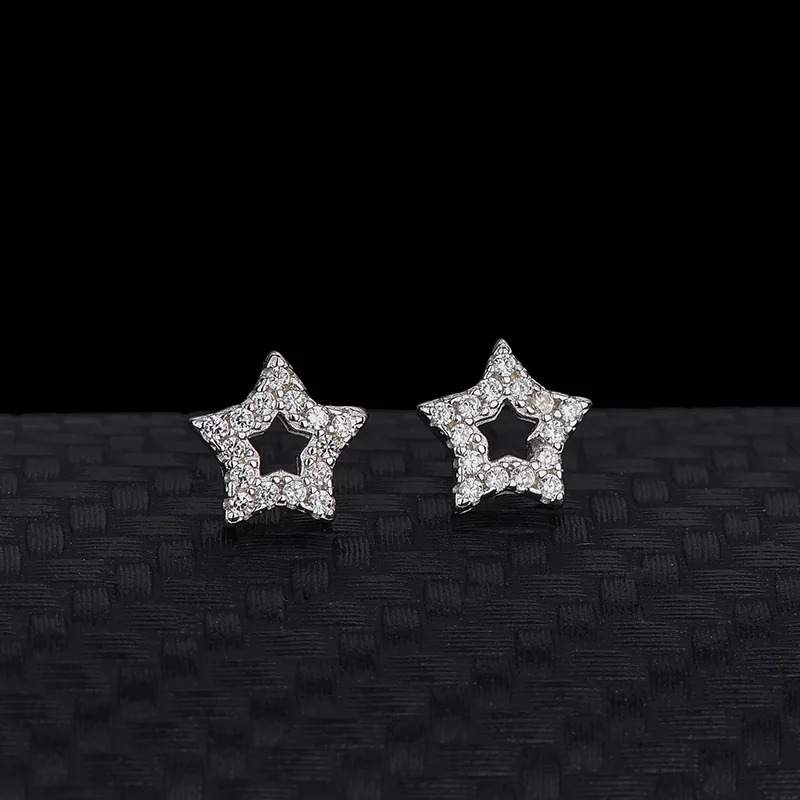 S925 Sterling Silver Stud Earrings Female Korean Fashion Sweet And Lovely Star Micro Inlaid Zircon Five-Pointed Star Ear Jewelry
S925 Sterling Silver Stud Earrings Female Korean Fashion Sweet And Lovely Star Micro Inlaid Zircon Five-Pointed Star Ear Jewelry