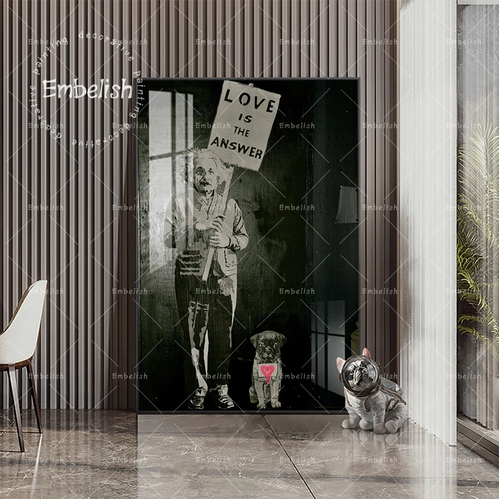 1 Pieces Black And White Love Is The Answers Famous Artworks For Living Room Modern Home Decor Posters HD Canvas Oil Paintings
1 Pieces Black And White Love Is The Answers Famous Artworks For Living Room Modern Home Decor Posters HD Canvas Oil Paintings