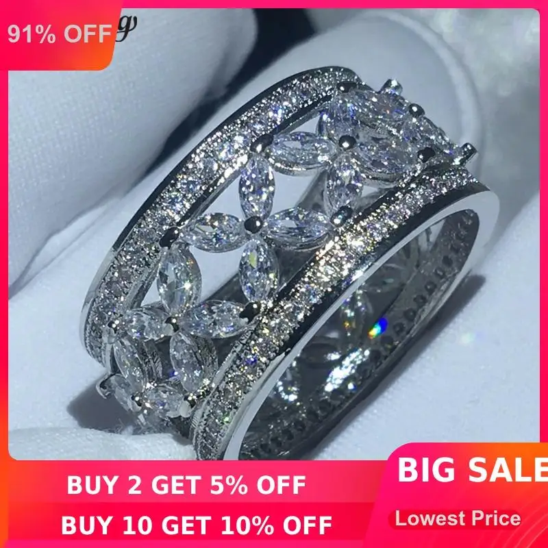 choucong Classic Flower Ring 5A Zircon Cz White Gold Filled Engagement Wedding Band Rings for women men Finger Jewelry
choucong Classic Flower Ring 5A Zircon Cz White Gold Filled Engagement Wedding Band Rings for women men Finger Jewelry