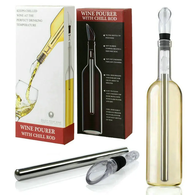 1Unit Creative Tool Wine Chiller Bottle Pourer Bottle Stopper Liqor Areator Bartender Wine Pourers Eco-Friendly Cooling Wine
1Unit Creative Tool Wine Chiller Bottle Pourer Bottle Stopper Liqor Areator Bartender Wine Pourers Eco-Friendly Cooling Wine