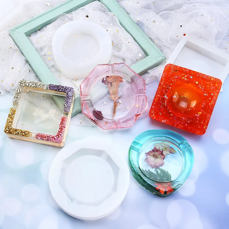 Silicone Molds for Epoxy Resin Ashtray Mold Casting Crystal Clear Coaster for Home Decoration Epoxy Resin Art Craft 
Silicone Molds for Epoxy Resin Ashtray Mold Casting Crystal Clear Coaster for Home Decoration Epoxy Resin Art Craft