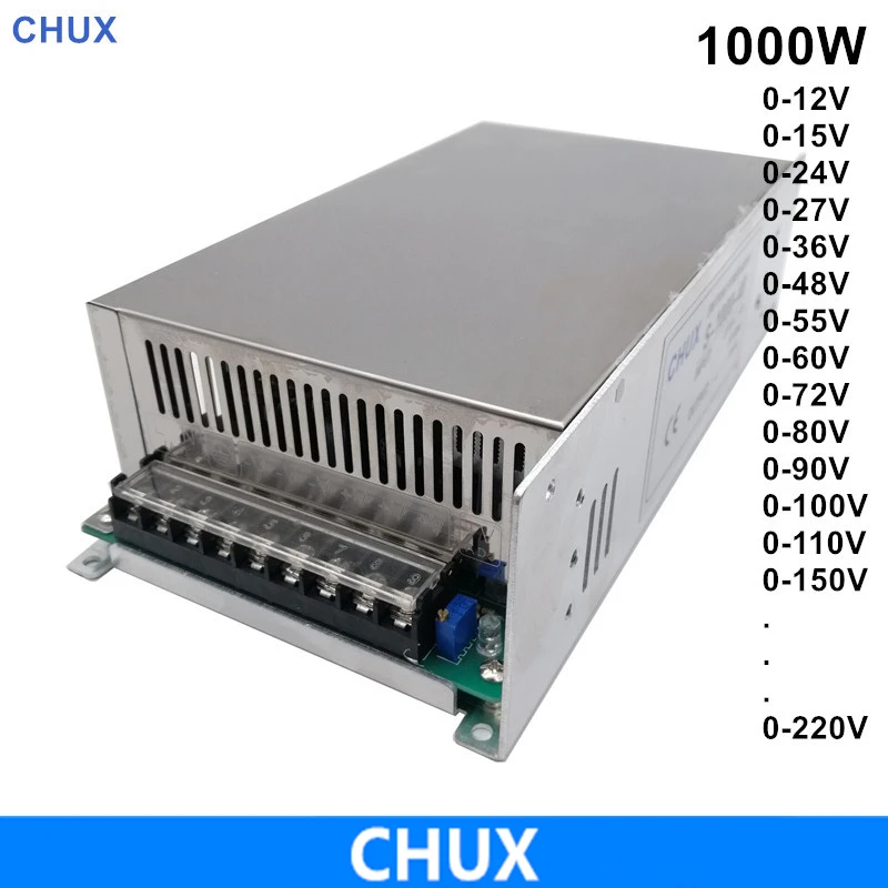 0-12V 24V 27V 36V 48V 55V 60V 72V 80V 90V 100V 110V 1000W Voltage Adjustable Switching Power Supply 220V Ac To Dc Power supply
0-12V 24V 27V 36V 48V 55V 60V 72V 80V 90V 100V 110V 1000W Voltage Adjustable Switching Power Supply 220V Ac To Dc Power supply