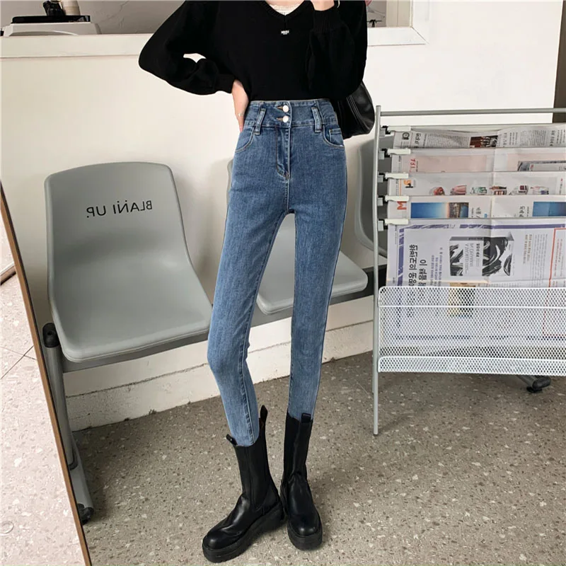 2020 High Waist Stretch Skinny Women Jeans Female Pencil Pants Women Streetwear Denim Trousers Korean Clothing Chic Y2K Button
2020 High Waist Stretch Skinny Women Jeans Female Pencil Pants Women Streetwear Denim Trousers Korean Clothing Chic Y2K Button