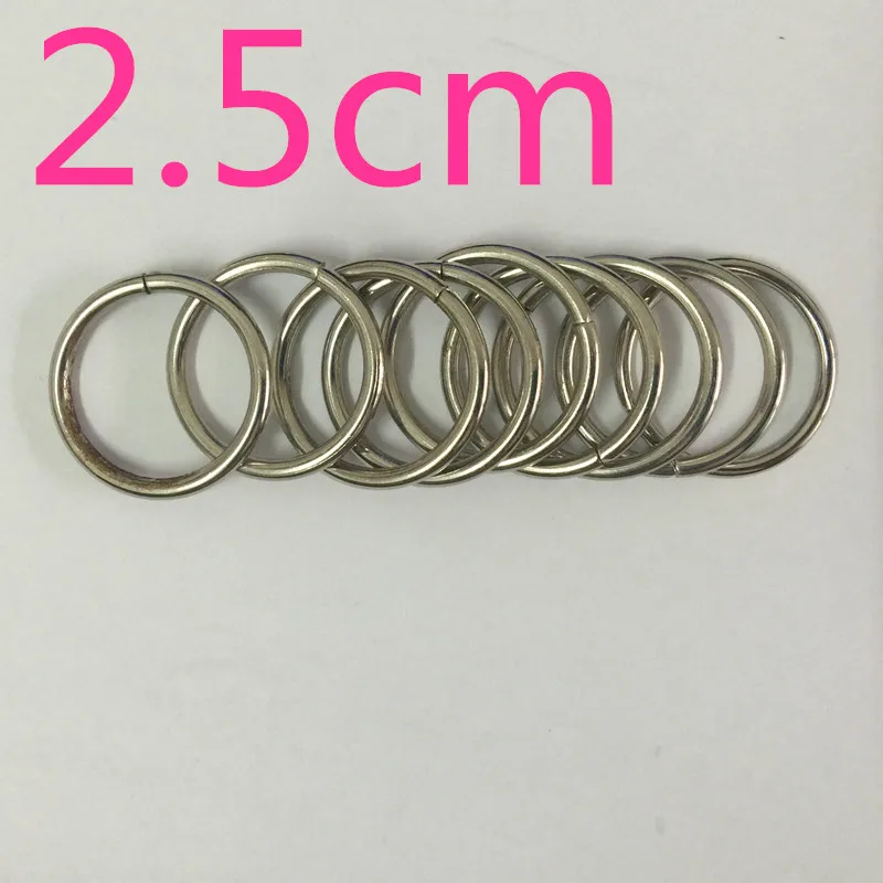 

100pcs/Lot 1" Inside Diameter 25MM Metal O Rings O Ring Silver Tone Webbing Buckles Connect Strapping Belt Handbag Bags