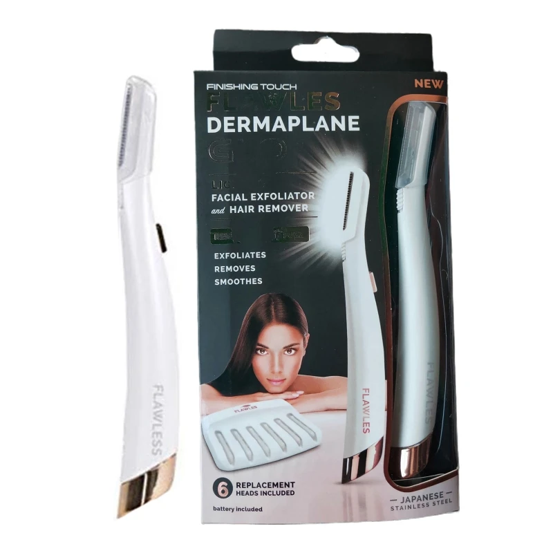Dermaplane Glo Lighted Facial Razor with 6 Replacement Heads Face Hair Removal RXJC
Dermaplane Glo Lighted Facial Razor with 6 Replacement Heads Face Hair Removal RXJC