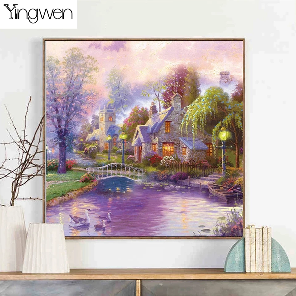 DIY Diamond Embroidery, Square Round Diamond Beautiful Dream House Full Rhinestone Diamond Painting Cross Stitch Kits,Needlework
DIY Diamond Embroidery, Square Round Diamond Beautiful Dream House Full Rhinestone Diamond Painting Cross Stitch Kits,Needlework