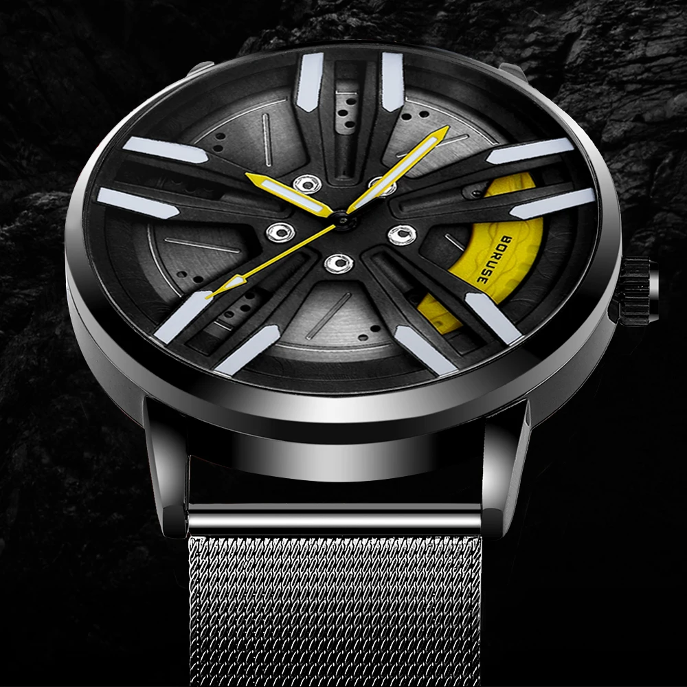 Men Sport Car Wheel Watches Stainless Steel Waterproof WristWatch Male Wheel Hub Quartz Leather Luminous Clock Relogio Masculino
Men Sport Car Wheel Watches Stainless Steel Waterproof WristWatch Male Wheel Hub Quartz Leather Luminous Clock Relogio Masculino