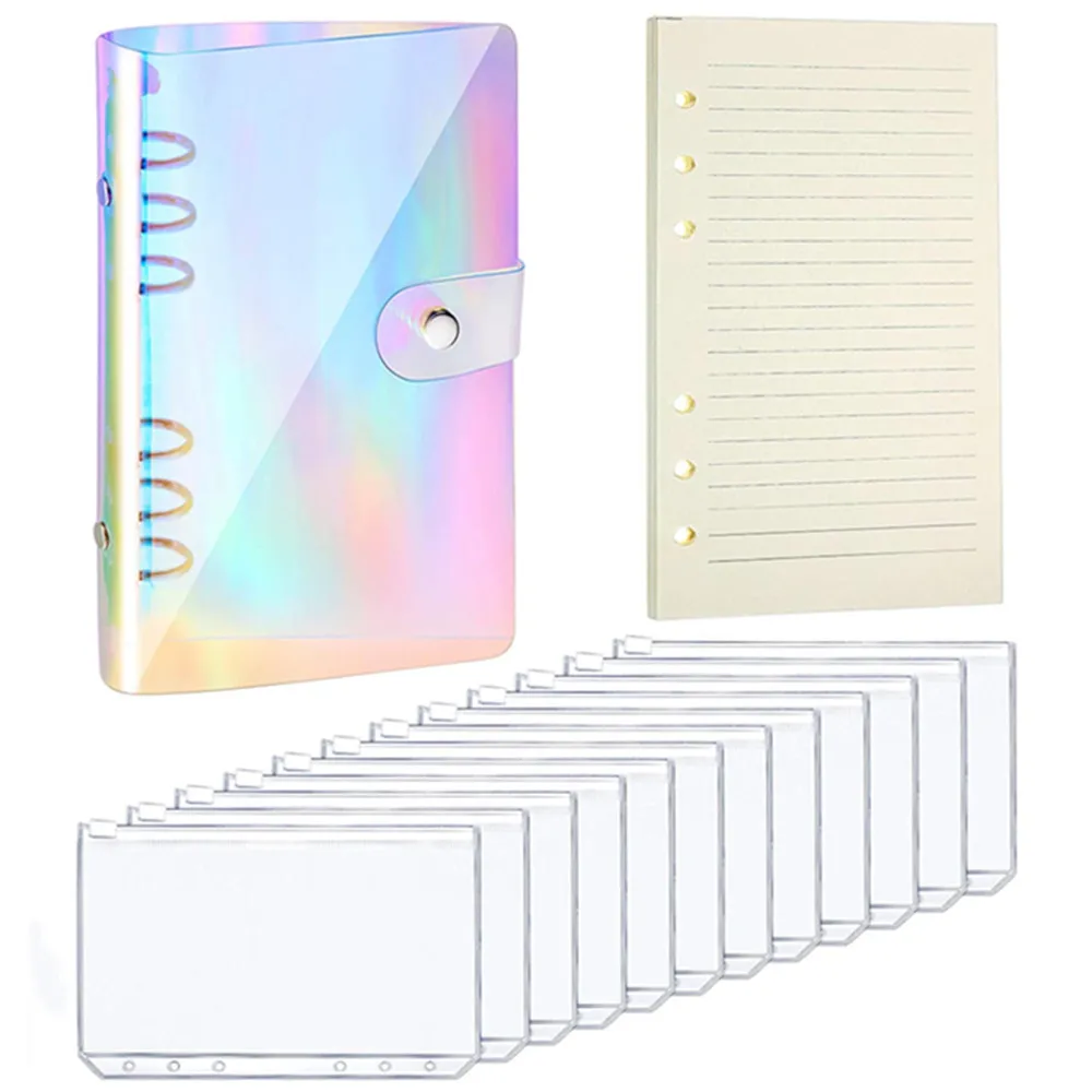 A6 Soft Pvc Notebook Binder Cover Budget Planner Binder Round Ring Protector With Snap Button Closure 12 Binder Pockets
A6 Soft Pvc Notebook Binder Cover Budget Planner Binder Round Ring Protector With Snap Button Closure 12 Binder Pockets