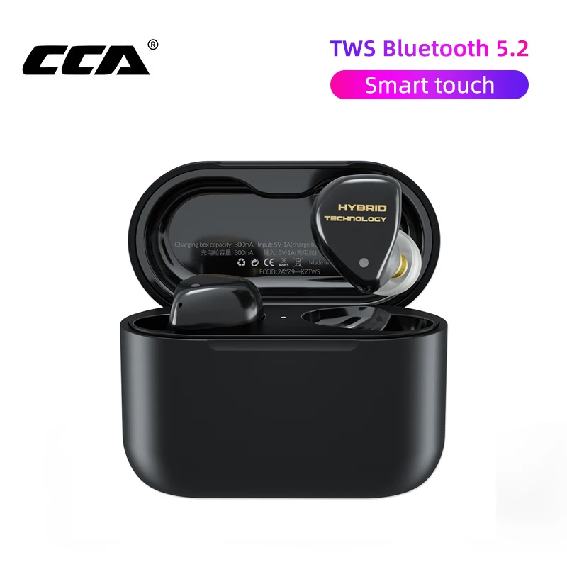 

CCA CC1 BA + DD True Беспроводной Bluetooth 5,2 наушники бинауральные Шум снижение наушники-вкладыши Наушники-вкладыши TWS с вкладыши в уши для наушников