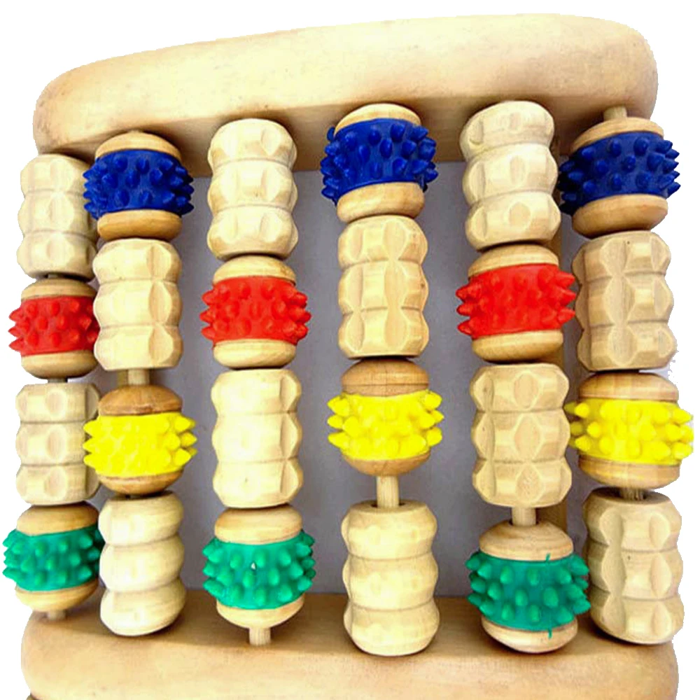 Natural Wood Foot Massage Roller with Rubber Knobs 48 Rollers Foot Massager Foot Care Relieve Pressure Promote Blood Circulation
Natural Wood Foot Massage Roller with Rubber Knobs 48 Rollers Foot Massager Foot Care Relieve Pressure Promote Blood Circulation