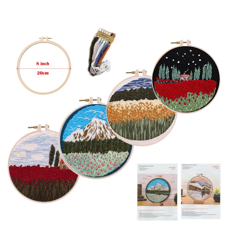 Wholesale Landscape DIY Embroidery Kit with Hoop Cross Stitch Pattern Printed Sewing Needlework Fabric Set Craft Art Painting
Wholesale Landscape DIY Embroidery Kit with Hoop Cross Stitch Pattern Printed Sewing Needlework Fabric Set Craft Art Painting