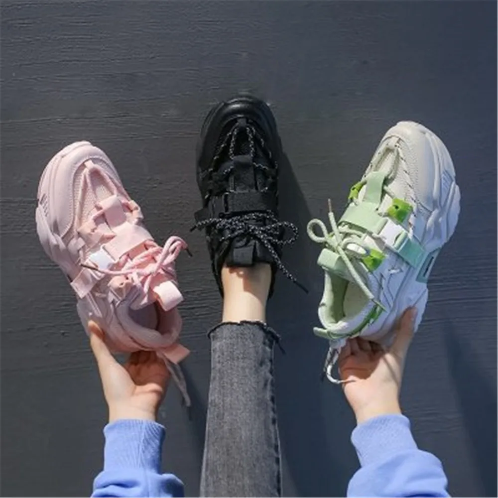 2021 New Fashion Women Mesh Casual Shoes Female Buckle Lace-Up Platform Sneakers Students Wedges Breathable Vulcanize Trainers
2021 New Fashion Women Mesh Casual Shoes Female Buckle Lace-Up Platform Sneakers Students Wedges Breathable Vulcanize Trainers