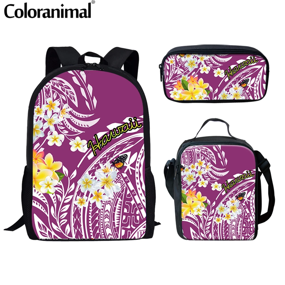 Coloranimal Hawaii Kanaka Maoli Polynesian Plumeria Printed School Bag Set For Teenager Girls Boys 3pcs Schoolbags Orthopedic
Coloranimal Hawaii Kanaka Maoli Polynesian Plumeria Printed School Bag Set For Teenager Girls Boys 3pcs Schoolbags Orthopedic