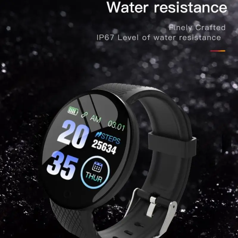 Умные часы D18 для мужчин и женщин водонепроницаемый спортивный фитнес-браслет с