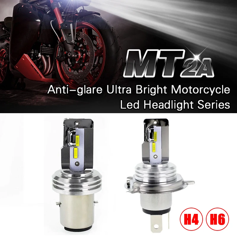 

Senzeal H4 LED Motorcycle Headlight Blub H6 BA20D Moto Light 1600LM 6500K 1860 Chip HS1 Motobike Head Lamp AC 11-48V DC 11V-60V