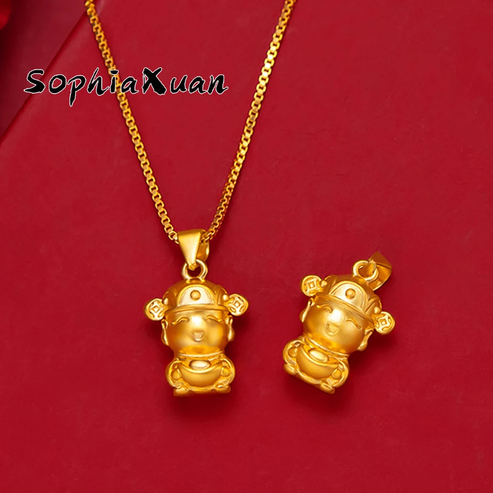 SophiaXuan Cute Pendant God of Wealth Party Jewelry Female Necklace 2022 New Chinese Wind Necklace for Women Mother's Day Gift
SophiaXuan Cute Pendant God of Wealth Party Jewelry Female Necklace 2022 New Chinese Wind Necklace for Women Mother's Day Gift