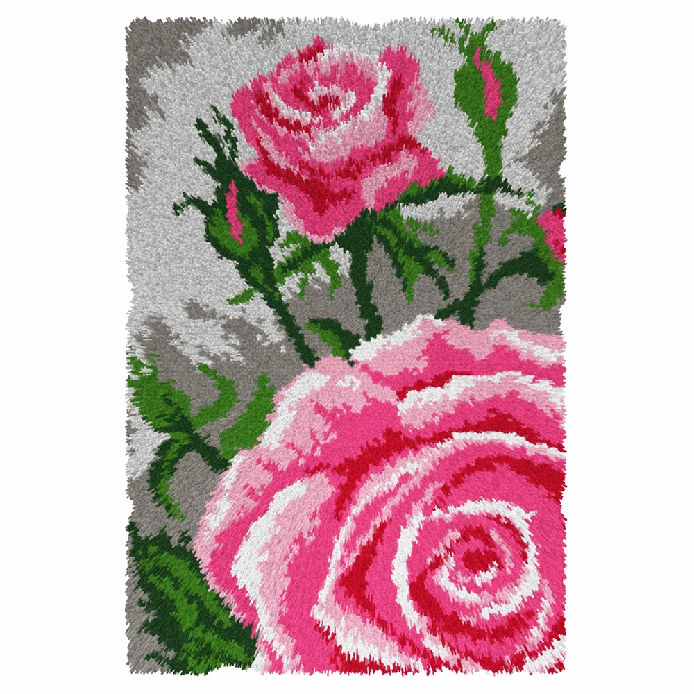 Latch hook rug kits Flower Tapestry with Pre-Printed Pattern Embroidery smooth sets Cross-stitch do it yourself DIY Carpet 
Latch hook rug kits Flower Tapestry with Pre-Printed Pattern Embroidery smooth sets Cross-stitch do it yourself DIY Carpet