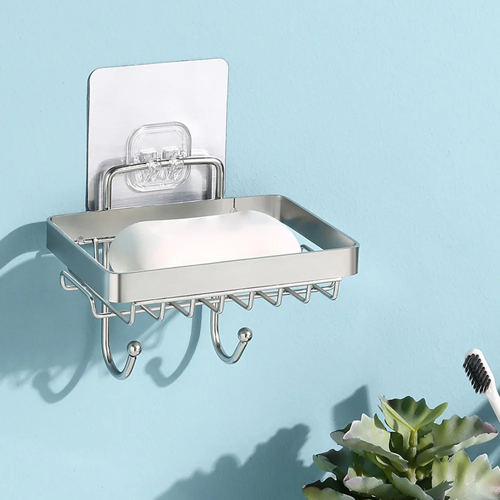 Shower Kitchen Storage Rack Sponge Holder Drainage Soap Dish Stainless Steel For Bathroom Wall Mounted With Hook No Drilling
Shower Kitchen Storage Rack Sponge Holder Drainage Soap Dish Stainless Steel For Bathroom Wall Mounted With Hook No Drilling