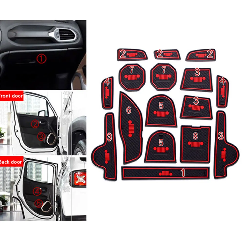 16PCS Floor Mat Door Mat Accessories Rubber Protector For Jeep Renegade 2016 2017
16PCS Floor Mat Door Mat Accessories Rubber Protector For Jeep Renegade 2016 2017