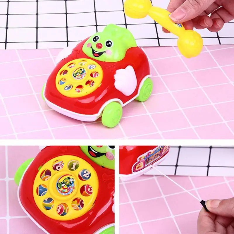 Simulation Creative Pulling Small Smiling Face Telephone Toy Gifts Machine Emulational Wind Children Learning Up Lovely Ear T5A9
Simulation Creative Pulling Small Smiling Face Telephone Toy Gifts Machine Emulational Wind Children Learning Up Lovely Ear T5A9