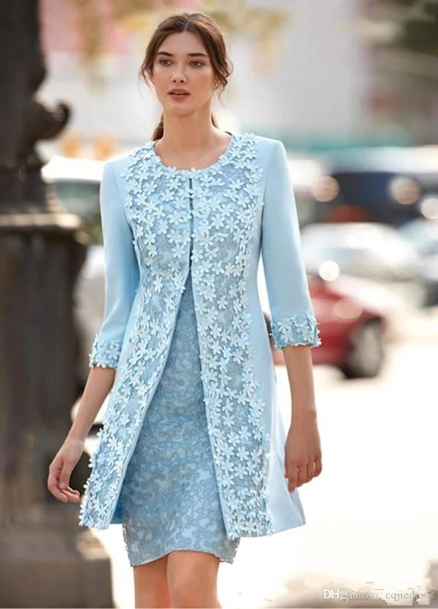 Sky Blue Mother Of The Bride Dresses Sheath Knee Length Chiffon With Jacket Plus Size Short Groom Mother Dresses Wedding
Sky Blue Mother Of The Bride Dresses Sheath Knee Length Chiffon With Jacket Plus Size Short Groom Mother Dresses Wedding