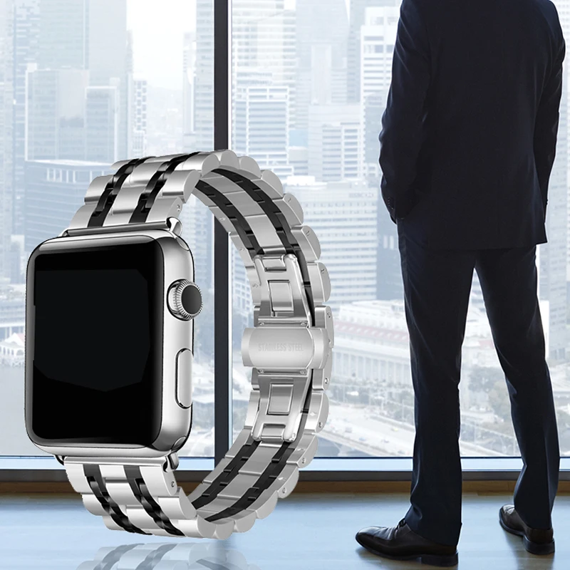 High quality stainless steel Band for iWatch 44mm Sports Strap Tour band for Apple watch 40/42/38mm Series 2 3 4 5 6 SE Bracelet 
High quality stainless steel Band for iWatch 44mm Sports Strap Tour band for Apple watch 40/42/38mm Series 2 3 4 5 6 SE Bracelet