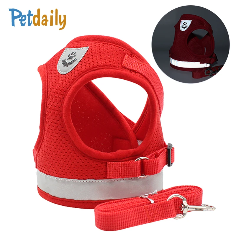 Dog Harness And Leash Set, Adjustable No Pull Reflective Dog Chest Harness, Breathable Pet Vest for Small/Medium Dogs,Puppy 
Dog Harness And Leash Set, Adjustable No Pull Reflective Dog Chest Harness, Breathable Pet Vest for Small/Medium Dogs,Puppy