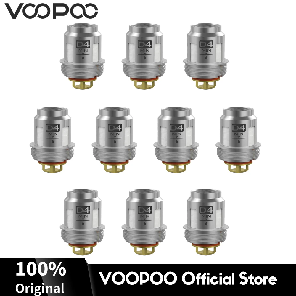 Оригинальная Головка Катушки VOOPOO D4 0.4ohm сопротивление 50-90 Вт для Drag 2 Mini Vmate Caliber Vape