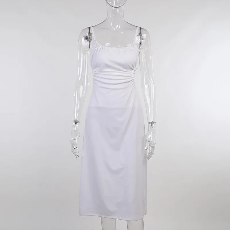 FAKUNTN 2021 Summer White Sleeveless Midi Dress Women Ladies Sexy Backless Hollow Out Elegant Club Party Spaghetti Strap Dress
FAKUNTN 2021 Summer White Sleeveless Midi Dress Women Ladies Sexy Backless Hollow Out Elegant Club Party Spaghetti Strap Dress