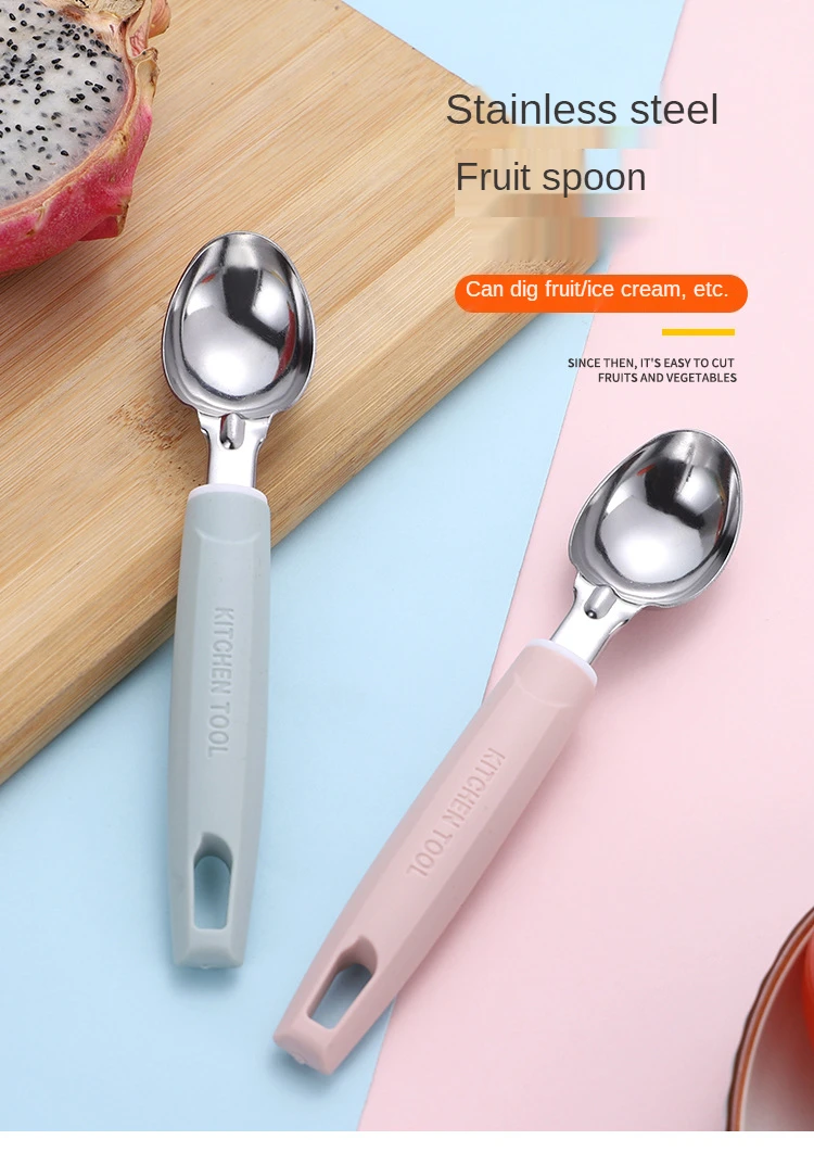 Stainless Steel Ice Cream Spoon Ball Digger Fruit Ball Spoon Multifunctional Watermelon And Ice Cream Scoops & Stacks Metal
Stainless Steel Ice Cream Spoon Ball Digger Fruit Ball Spoon Multifunctional Watermelon And Ice Cream Scoops & Stacks Metal