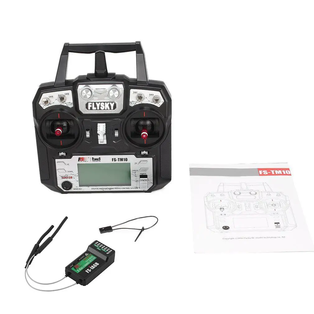 Original! Flysky FS-TM10 FS-i6X 6CH 2.4GHz AFHDS RC Transmitter Radio Model Remote Controller System with FS-IA10B Receiver
Original! Flysky FS-TM10 FS-i6X 6CH 2.4GHz AFHDS RC Transmitter Radio Model Remote Controller System with FS-IA10B Receiver