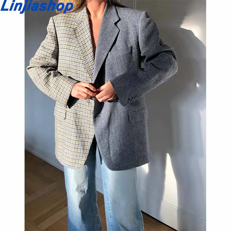 Autumn Winter Women Blazer Thick Vintage Plaid Long Wool Coat Casual Oversize Shirt Jacket Loose Warm Outwear Overcoats Female
Autumn Winter Women Blazer Thick Vintage Plaid Long Wool Coat Casual Oversize Shirt Jacket Loose Warm Outwear Overcoats Female