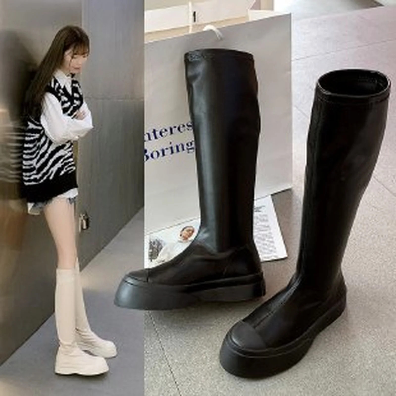 Ботинки с рукавом Новинка Осень-зима Модные женские эластичные ботинки на толстой подошве с круглым носком 2021 повседневная обувь женская ч...
Ботинки с рукавом Новинка Осень-зима Модные женские эластичные ботинки на толстой подошве с круглым носком 2021 повседневная обувь женская ч...