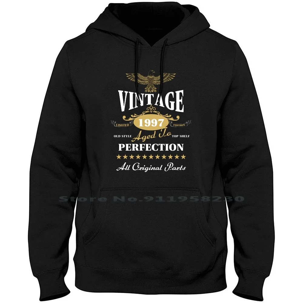 

Vintage 1997 Aged To Perfection Limited Edition Hoodie Sweater Cotton Aged To Perfection Birthday Present Limited Edition