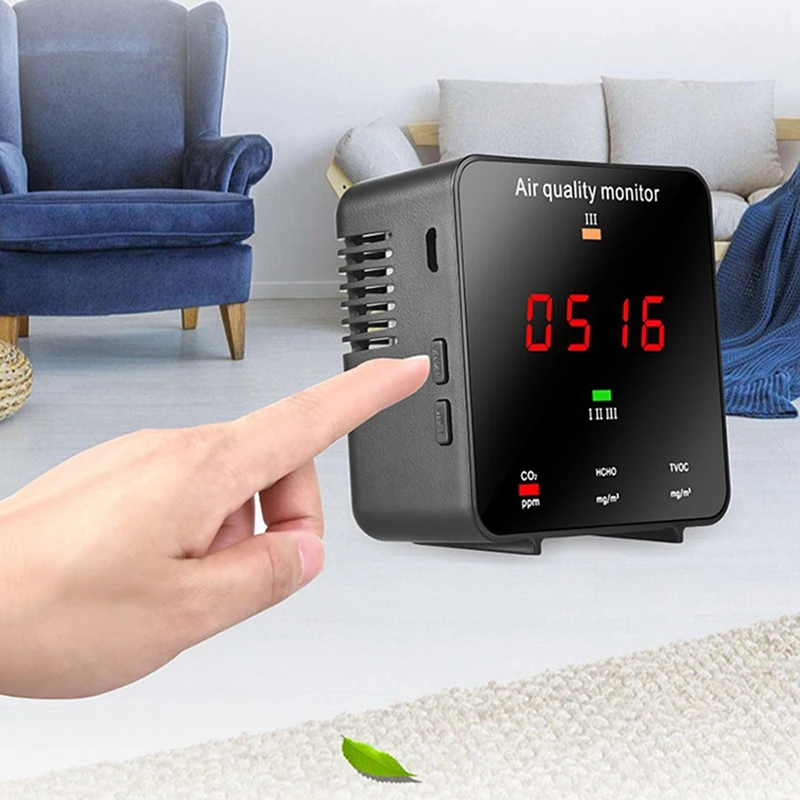CO2 Meter Tester Household Air Quality Monitor Carbon Dioxide Formaldehyde TVOC, CO2, AQI, HCHO Detector Analyzer
CO2 Meter Tester Household Air Quality Monitor Carbon Dioxide Formaldehyde TVOC, CO2, AQI, HCHO Detector Analyzer