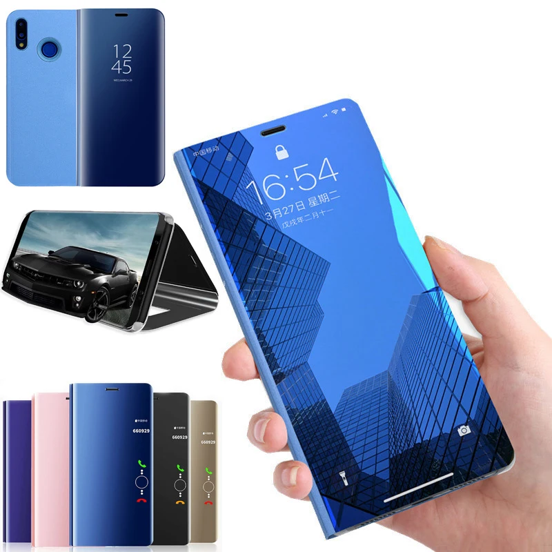 Роскошный прозрачный зеркальный умный чехол для iPhone X 7 8 6 6s Plus 10 XS MAX XR кожаный