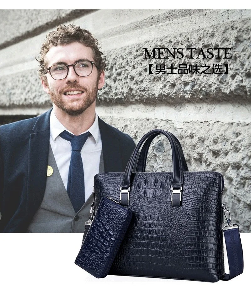 2021 New Men's Bag Crocodile Pattern Handbag Men's Business Briefcase Messenger Bag Fashion Shoulder Bag Computer Bag
2021 New Men's Bag Crocodile Pattern Handbag Men's Business Briefcase Messenger Bag Fashion Shoulder Bag Computer Bag