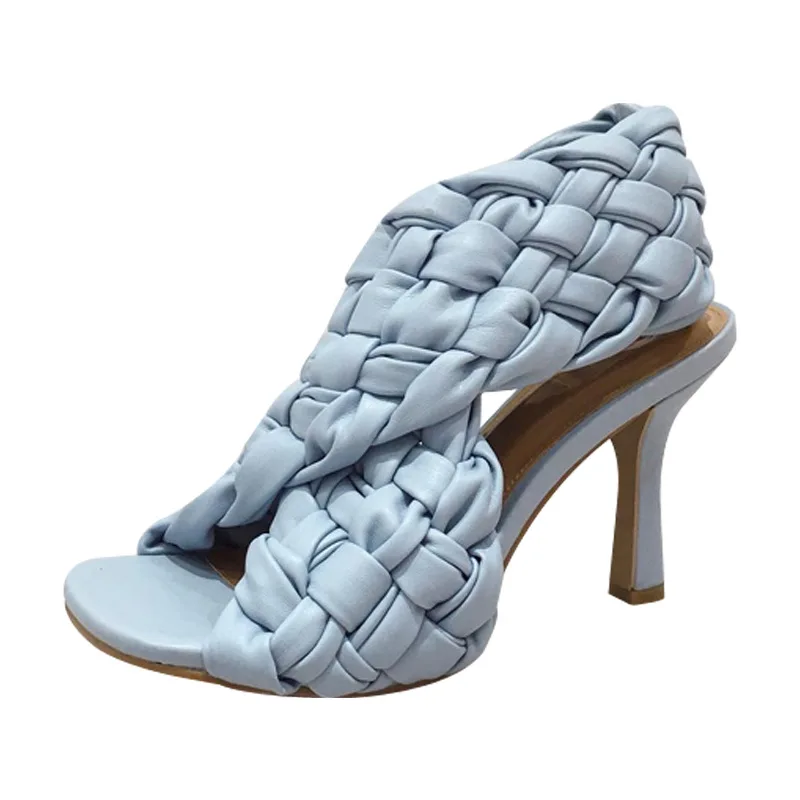 2021 summer new fashion knitting high heel sandals round head thin heel Roman thin heel women's shoes 42
2021 summer new fashion knitting high heel sandals round head thin heel Roman thin heel women's shoes 42