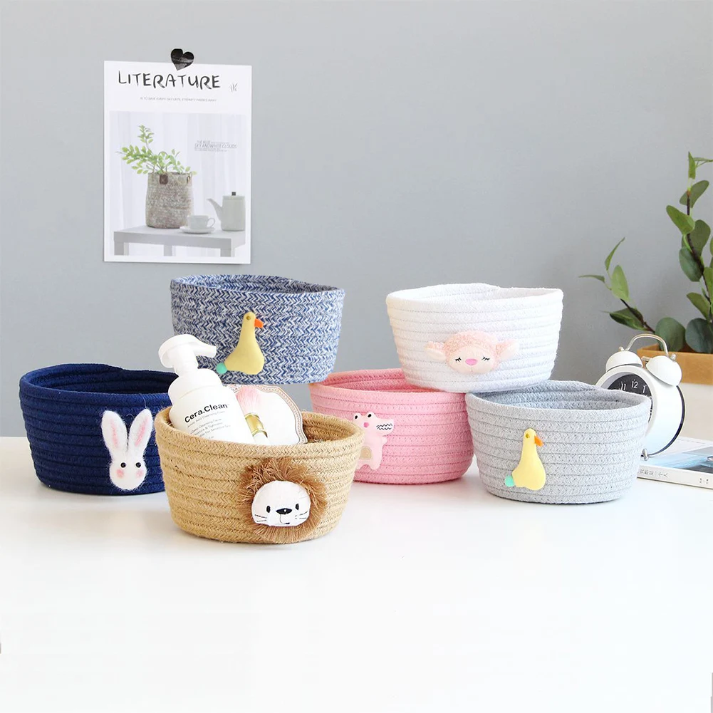 Cotton Rope Woven Storage Basket Cartoon Animal Children'S Toy Desktop Storage Box Toy Basket Easter Gift Organizer Dropshipping
Cotton Rope Woven Storage Basket Cartoon Animal Children'S Toy Desktop Storage Box Toy Basket Easter Gift Organizer Dropshipping