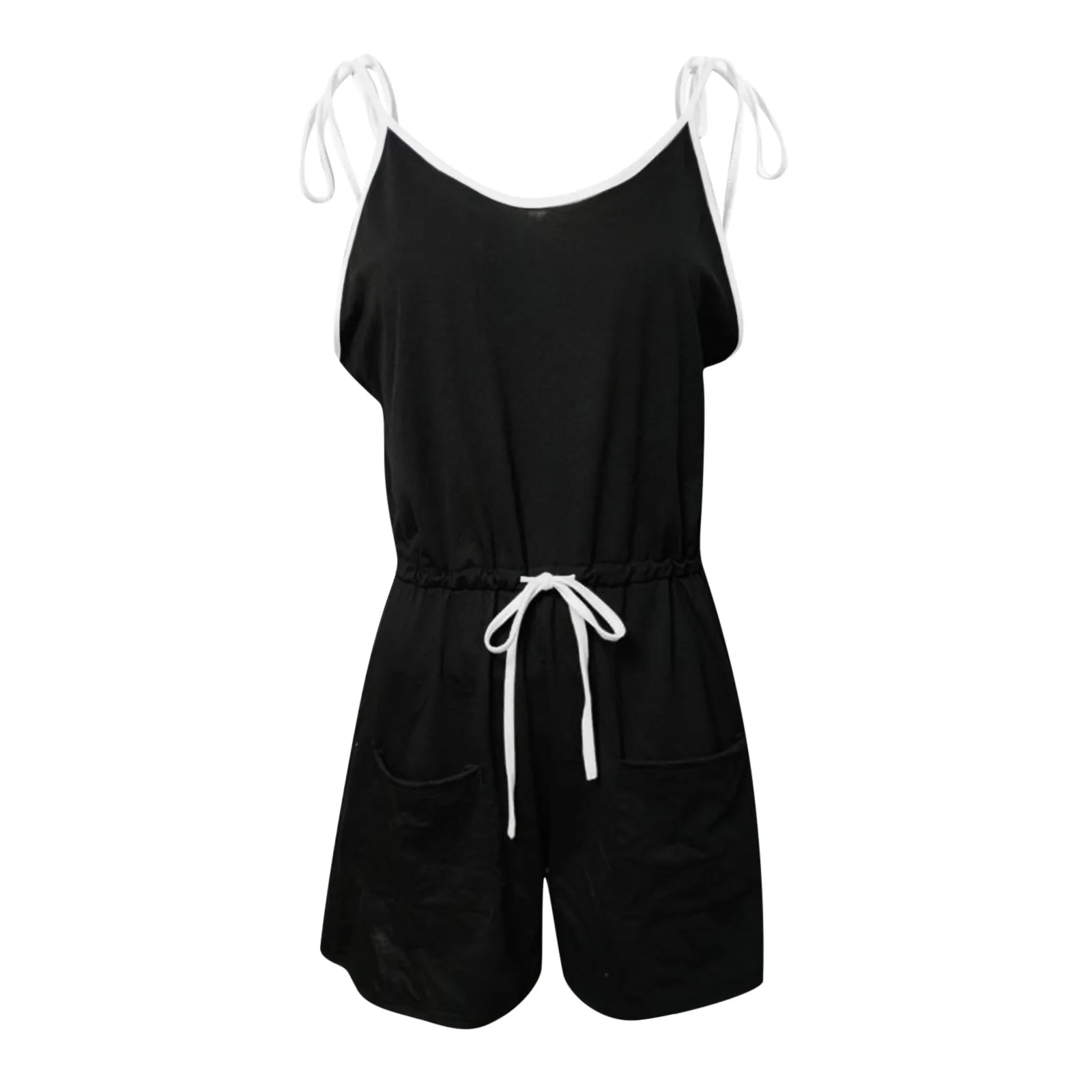Women Rompers Drawstring Casual Solid Jumpsuit Sleeveless Spaghetti Strap V Neck Loose Jumpsuit Loose Beach Wide Leg Rompers
Women Rompers Drawstring Casual Solid Jumpsuit Sleeveless Spaghetti Strap V Neck Loose Jumpsuit Loose Beach Wide Leg Rompers