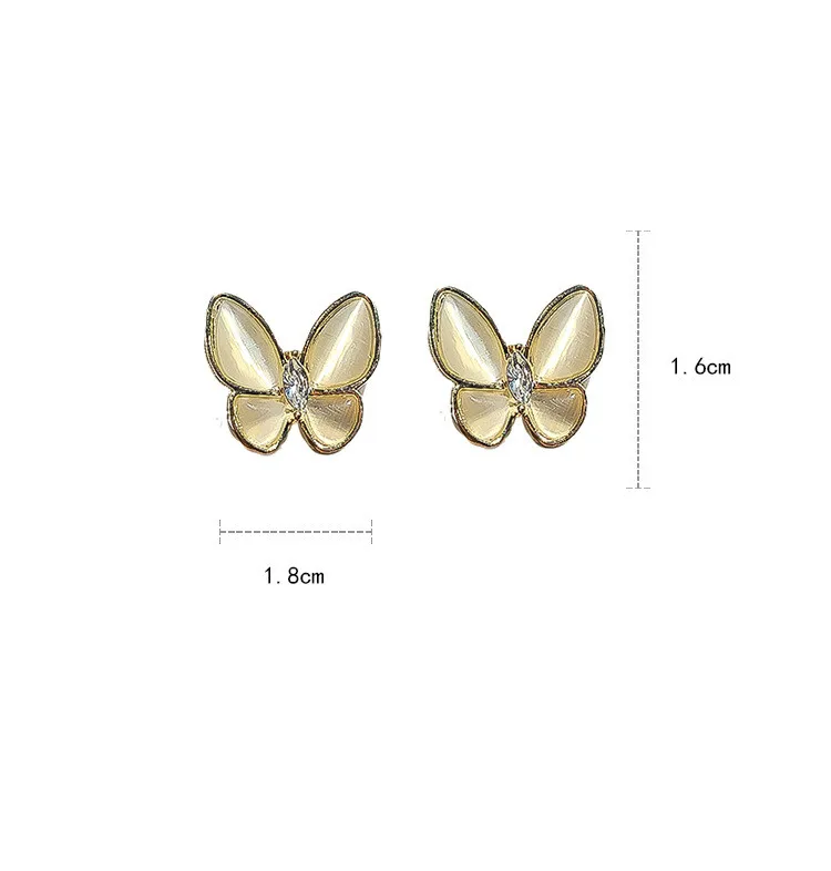 Cute Cat's eye Stone Butterfly Gold Stud Earrings for Women Fashion Jewelry Korean Earrings 2020 New
Cute Cat's eye Stone Butterfly Gold Stud Earrings for Women Fashion Jewelry Korean Earrings 2020 New
